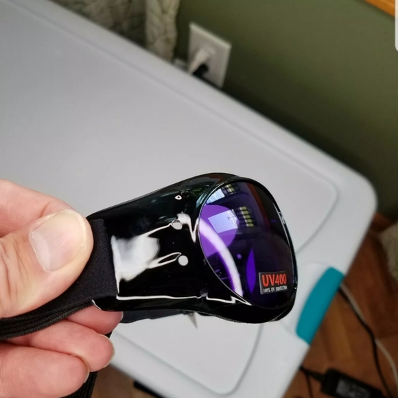 Men Purple Motorcycle Goggles Mini Bike Ride Trike - Picture 4 of 11